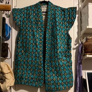 Ignacio Peri avant-guard 80’s quilted vest aztec pattern hand made